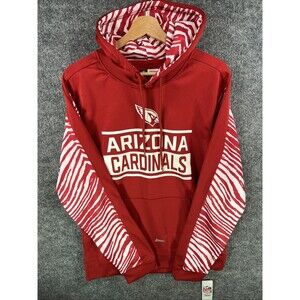 Arizona Cardinals Zubaz Hoodie Small NFL Team Apparel Red Zebra Fan Gear